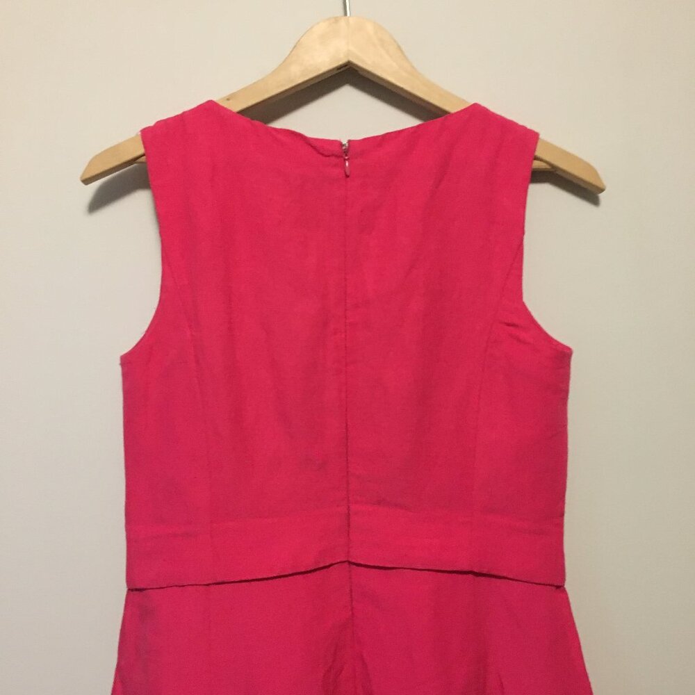 Edina Ronay Miami Pink Linen Blend Seashell A-Line Dress S - Picture 5 of 16